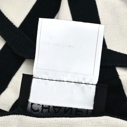 Chanel 1998 Striped Camisole Top Black Ivory #38