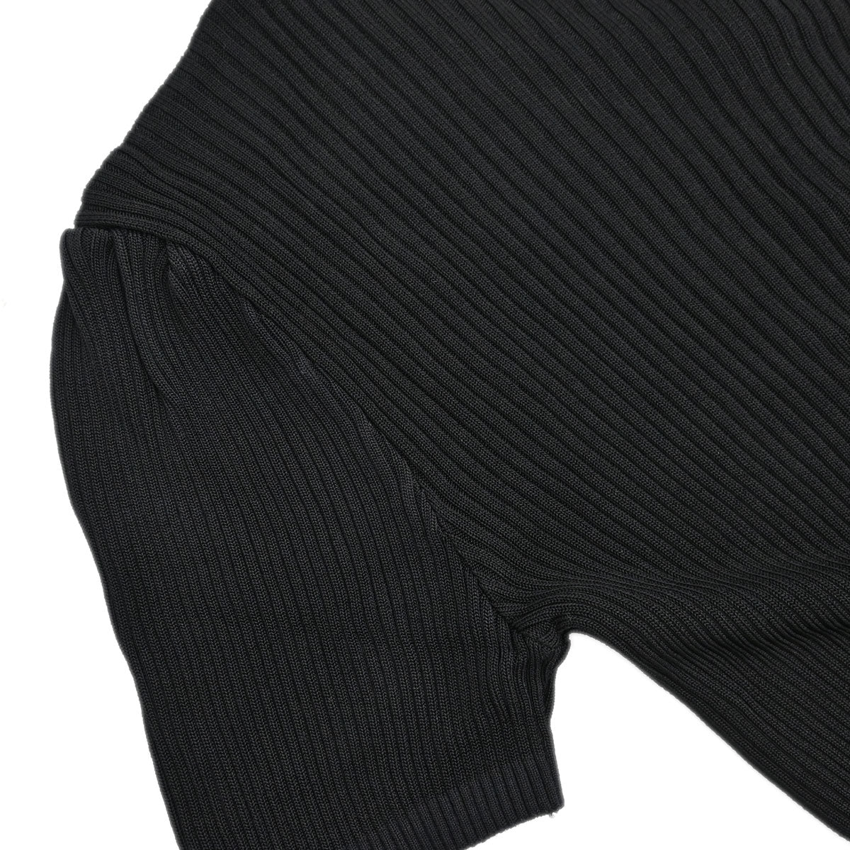 Chanel 1997 Short Sleeve Ribbed Cardigan Black #38