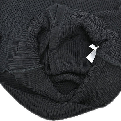 Chanel 1997 Short Sleeve Ribbed Cardigan Black #38