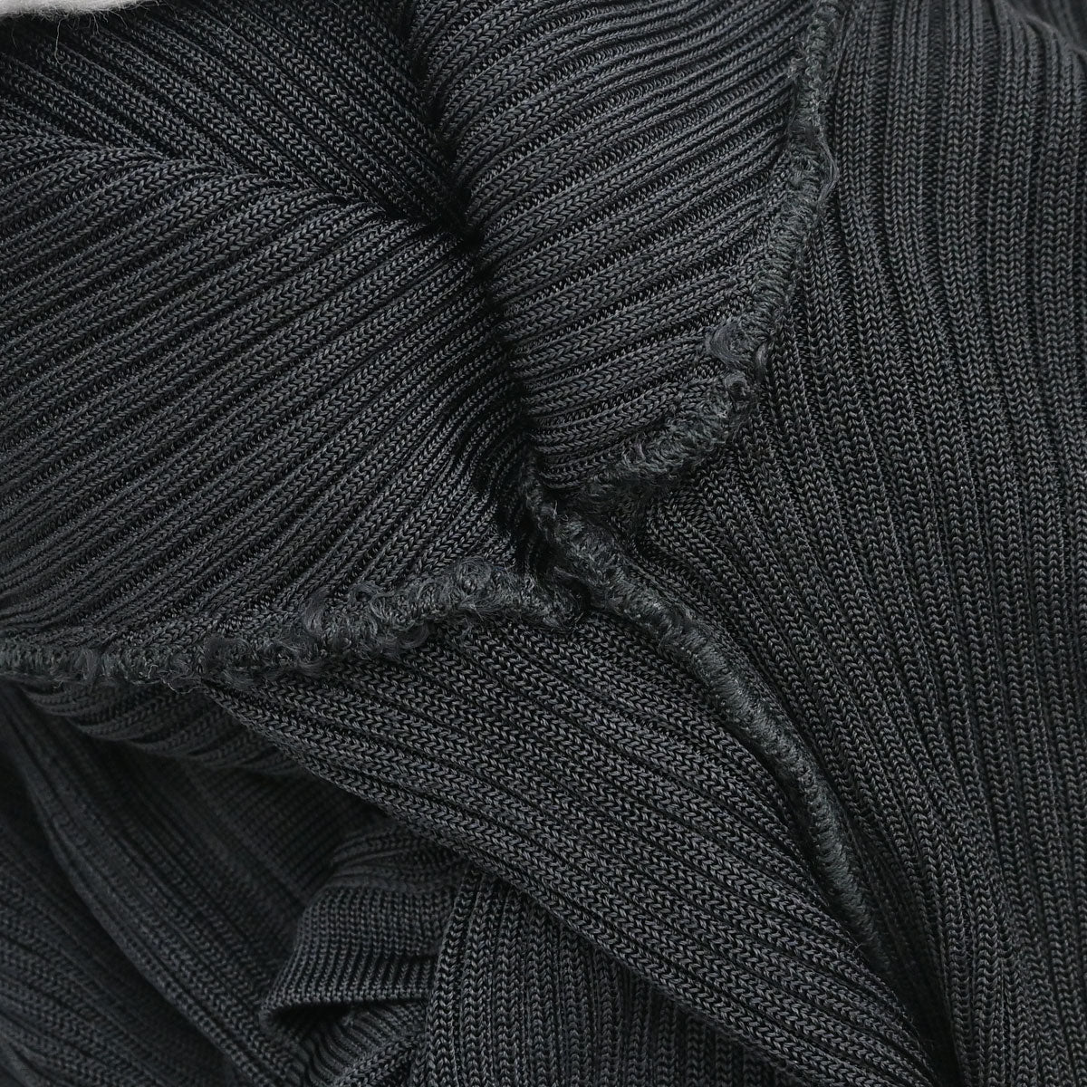 Chanel 1997 Short Sleeve Ribbed Cardigan Black #38
