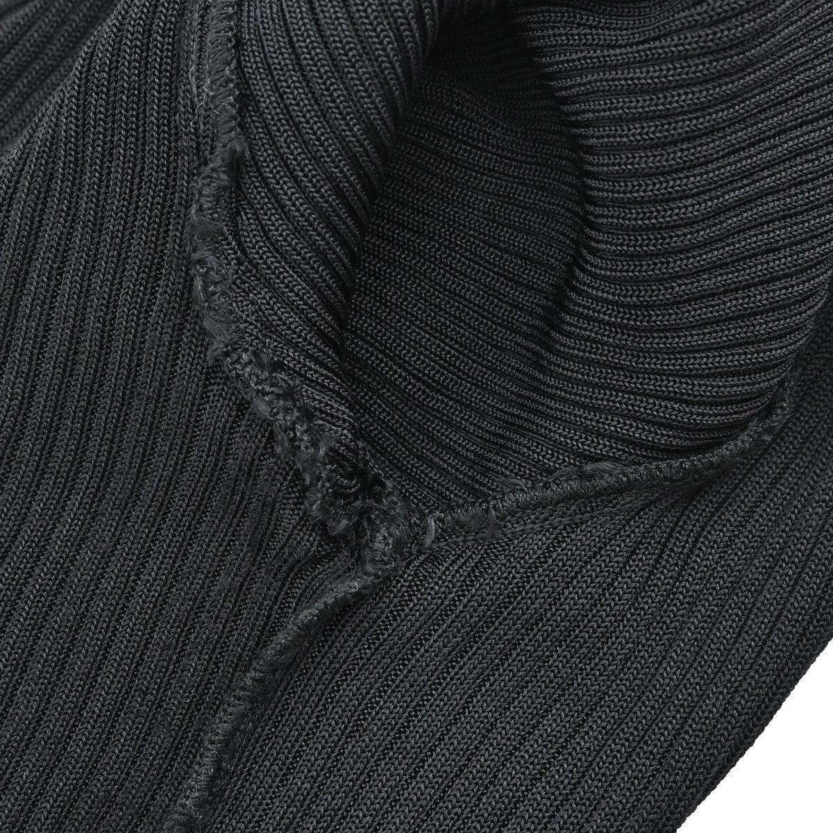 Chanel 1997 Short Sleeve Ribbed Cardigan Black #38