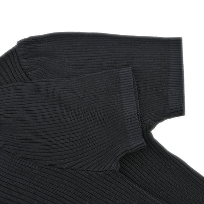 Chanel 1997 Short Sleeve Ribbed Cardigan Black #38