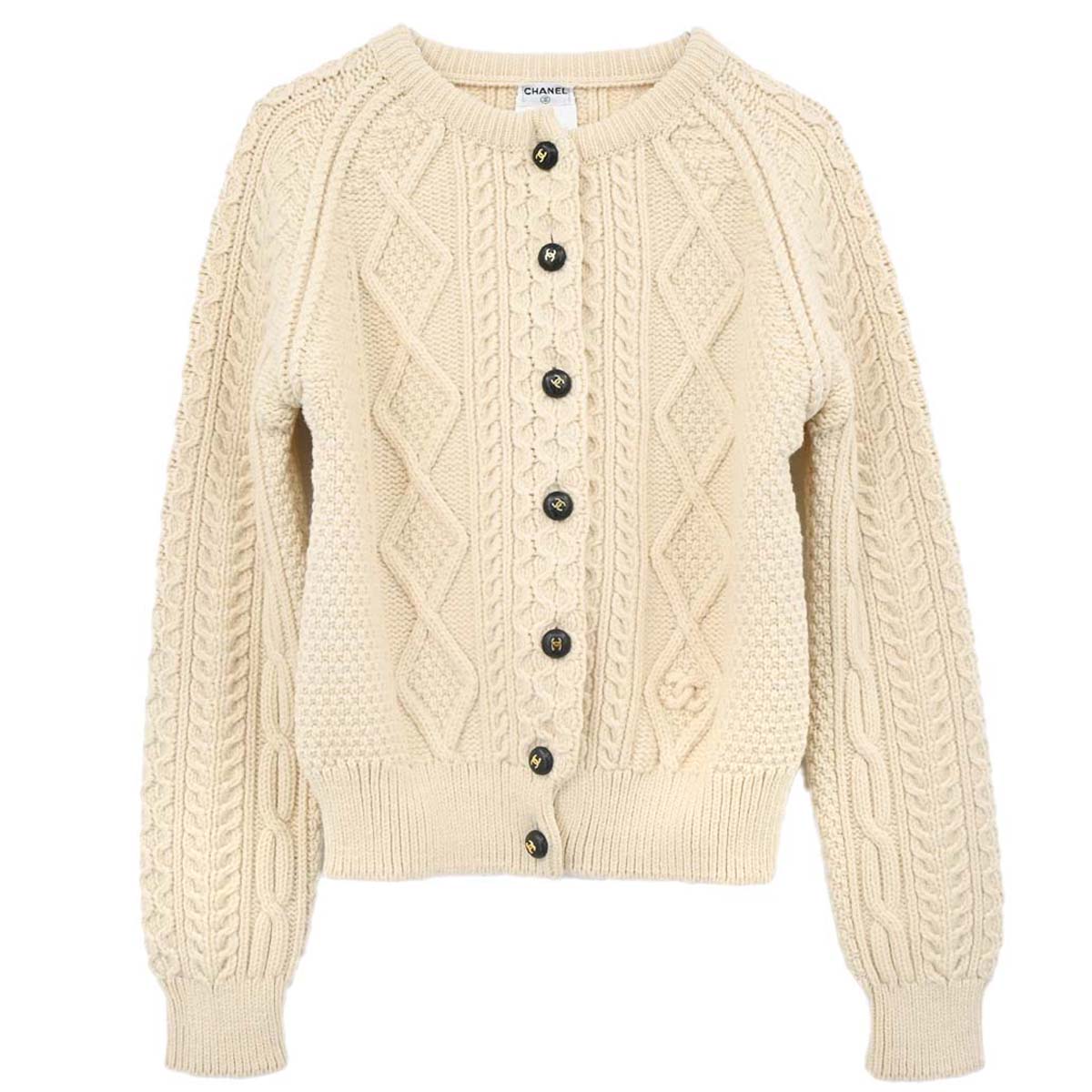 Chanel 1996 Fisherman Cardigan Ivory #44