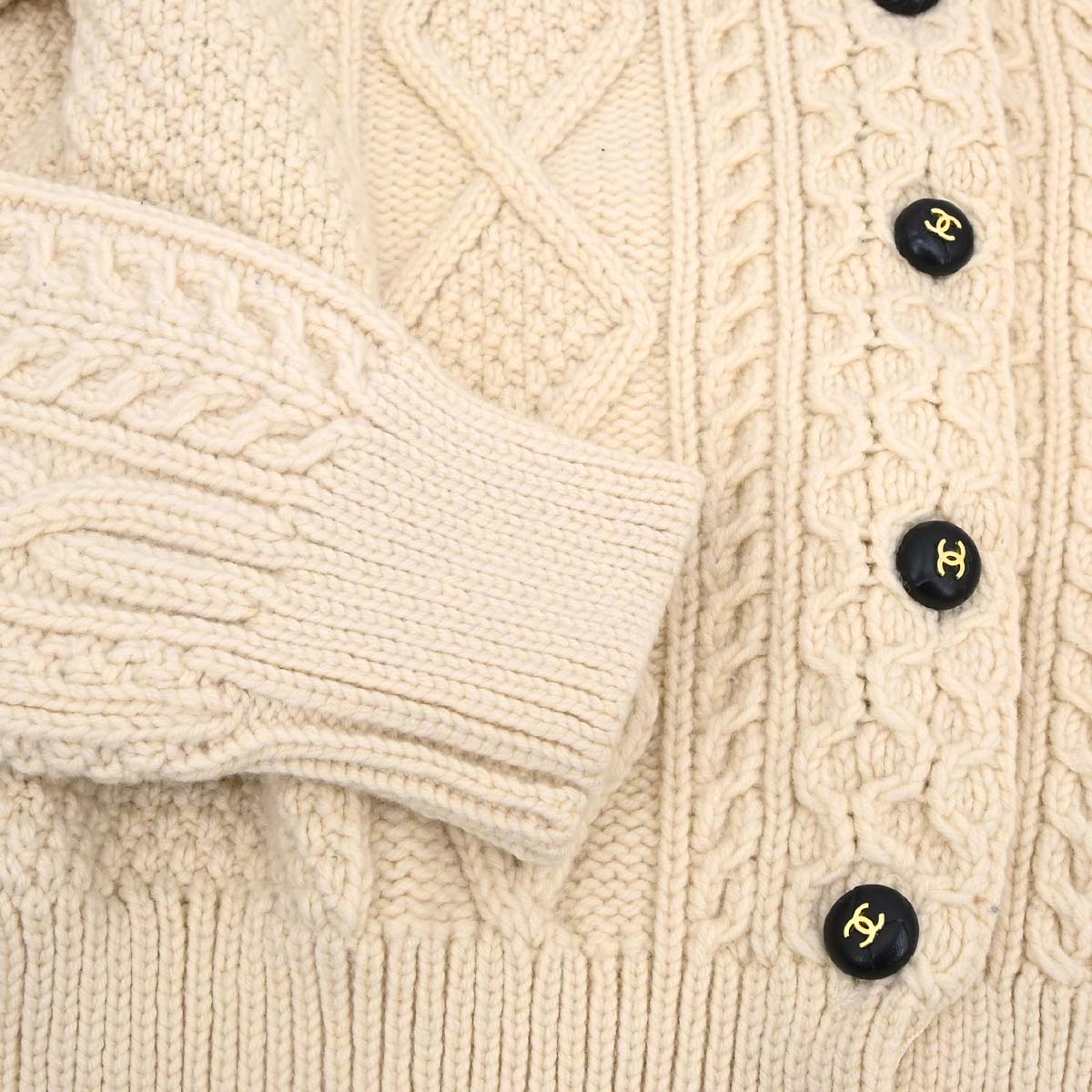 Chanel 1996 Fisherman Cardigan Ivory #44