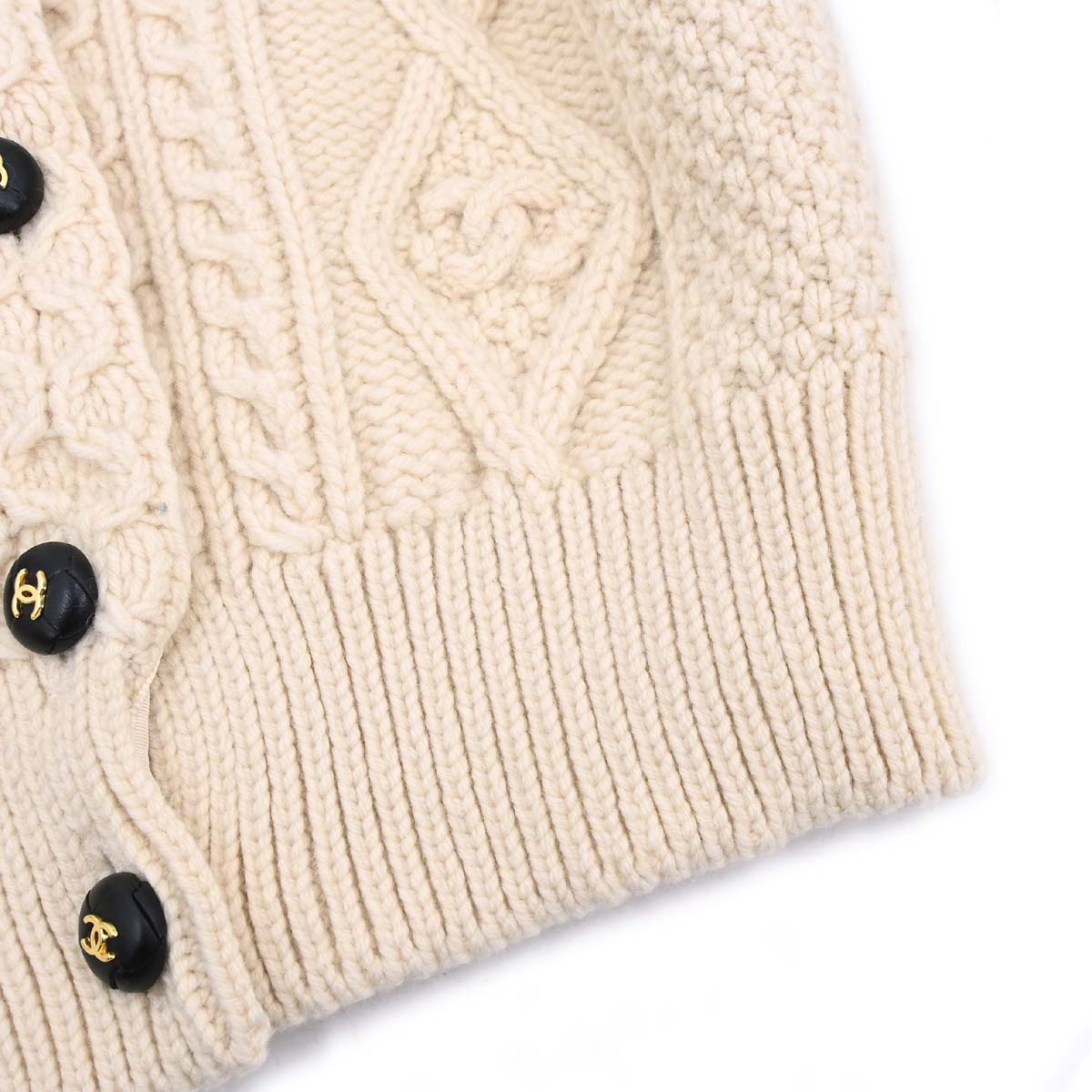 Chanel 1996 Fisherman Cardigan Ivory #44