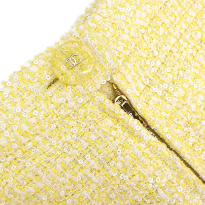 Chanel 2019 Long Pants Tweed Yellow #34