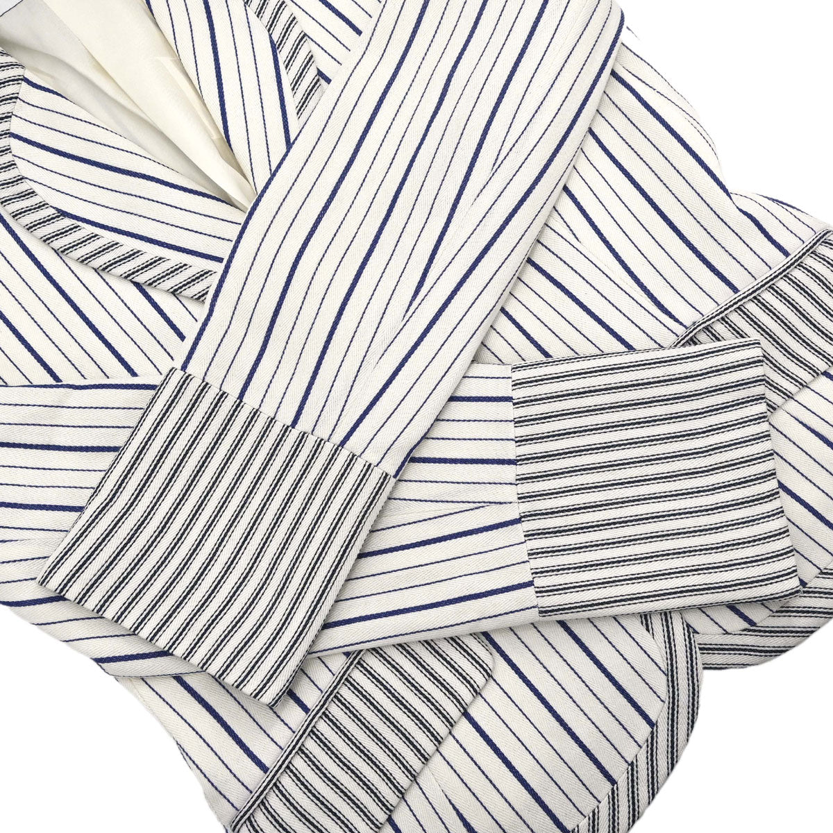 Christian Dior 2006 Striped Jacket White Blue #38