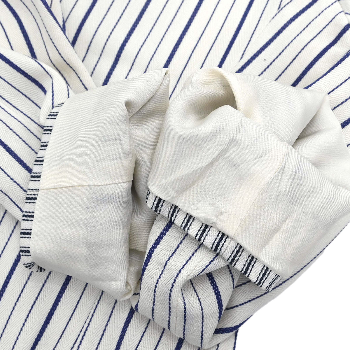Christian Dior 2006 Striped Jacket White Blue #38
