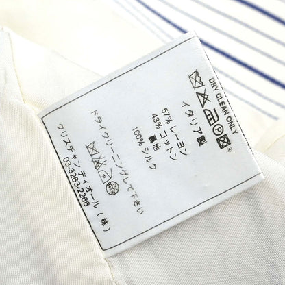 Christian Dior 2006 Striped Jacket White Blue #38