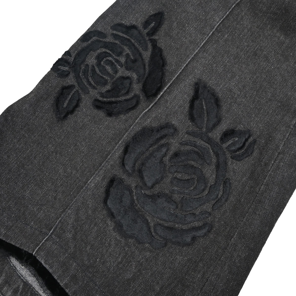 Christian Dior 2005 Rose Denim Pants Dark Gray #38
