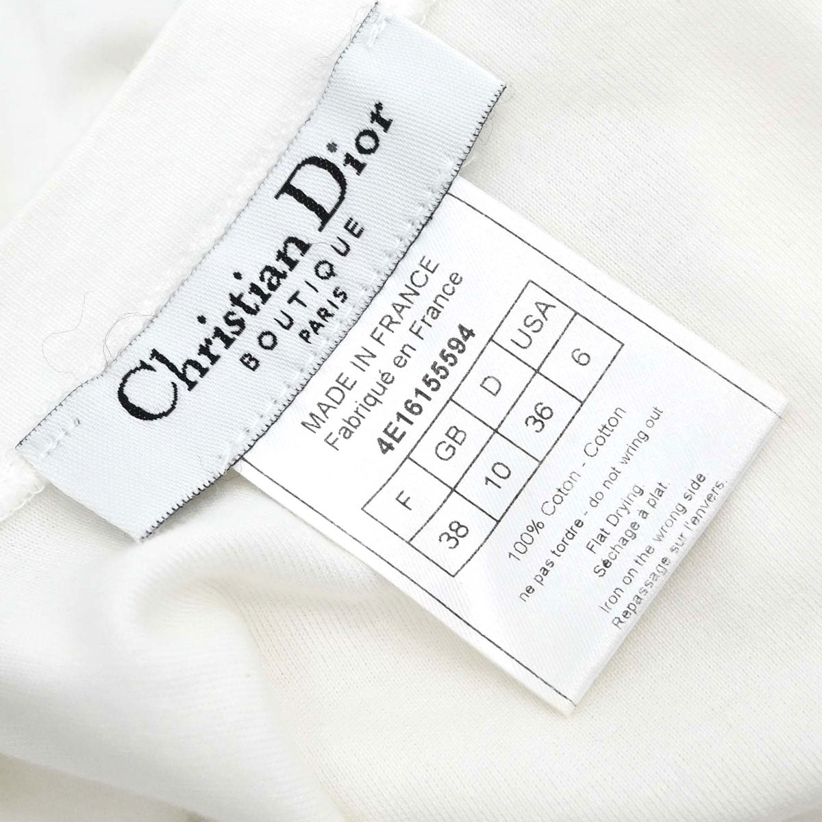 Christian Dior 2004 Print T-shirt White Rhinestone #38