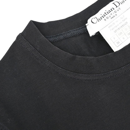 Christian Dior 2003 T-shirt Top Logo Print Black #36