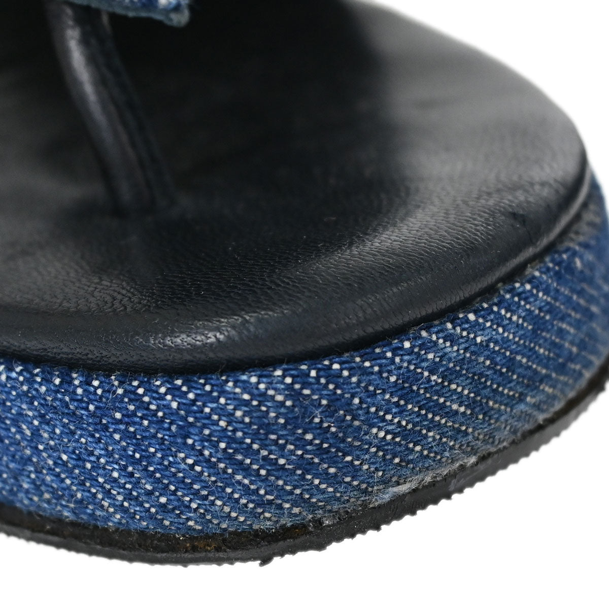 Chanel * Indigo Denim Mules Shoes #37