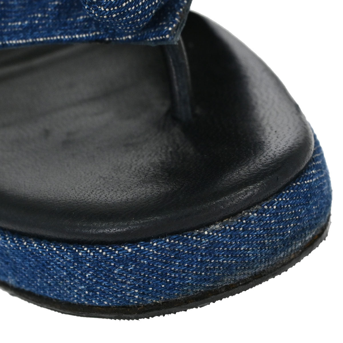 Chanel * Indigo Denim Mules Shoes #37