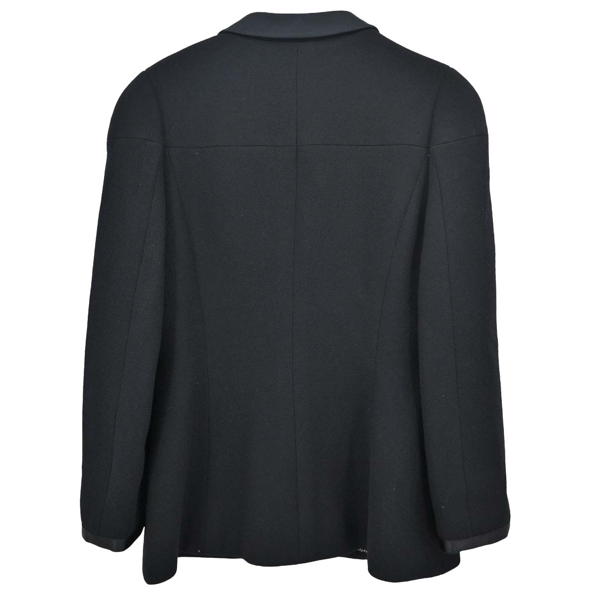Chanel 1997 Single Breasted Jacket Tweed Black #42