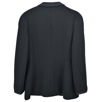 Chanel 1997 Single Breasted Jacket Tweed Black #42