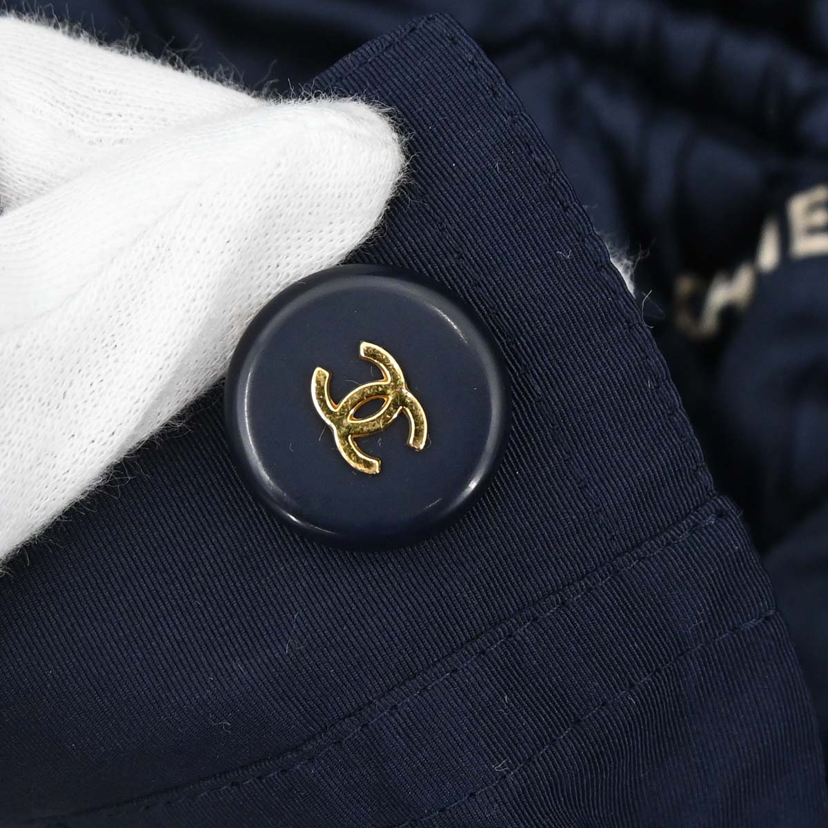 Chanel Hooded Coat Navy