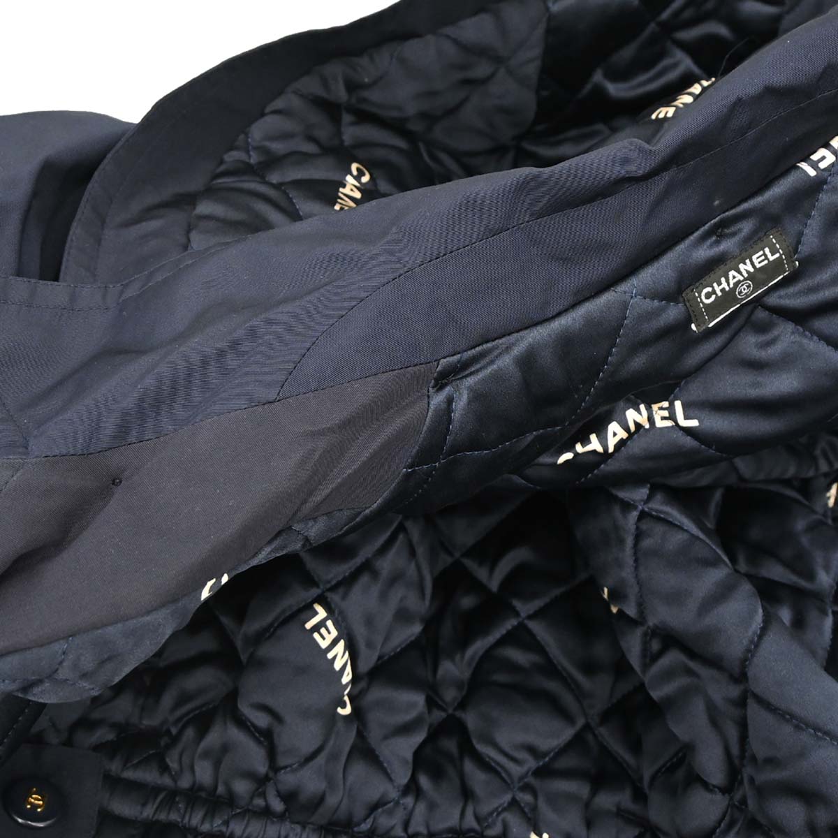Chanel Hooded Coat Navy