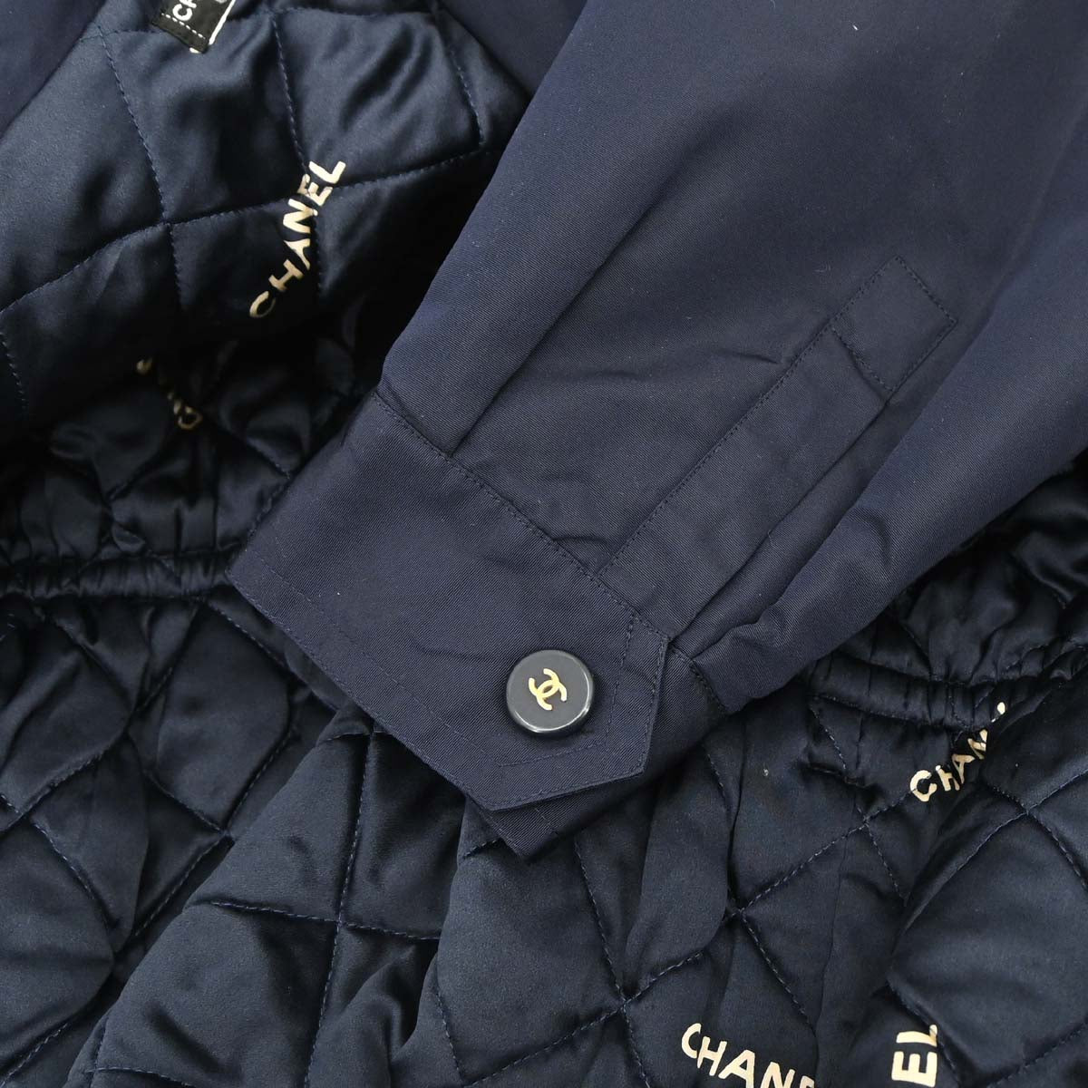 Chanel Hooded Coat Navy
