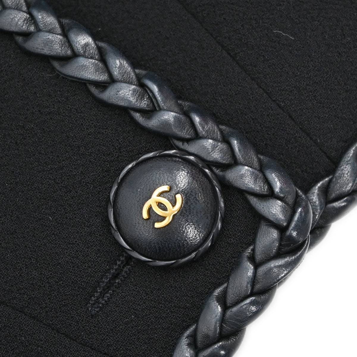 Chanel 1994 Collarless Jacket Black #38