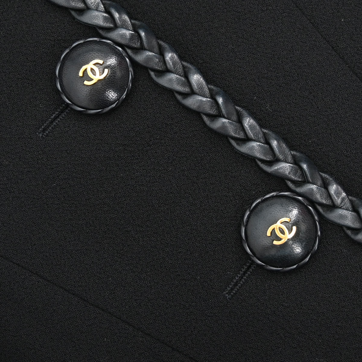 Chanel 1994 Collarless Jacket Black #38