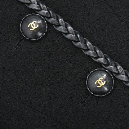 Chanel 1994 Collarless Jacket Black #38