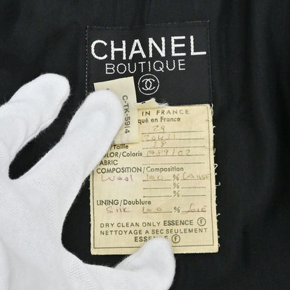 Chanel 1994 Collarless Jacket Black #38