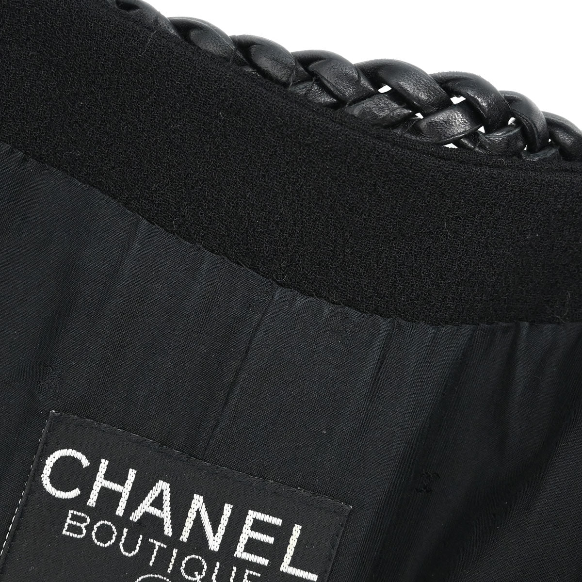 Chanel 1994 Collarless Jacket Black #38