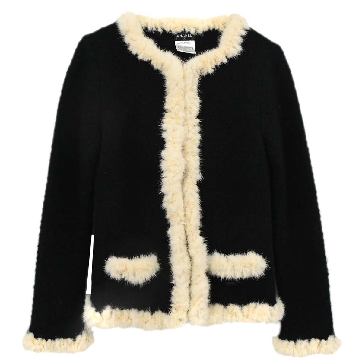Chanel 2003 Knit Cardigan Black #38
