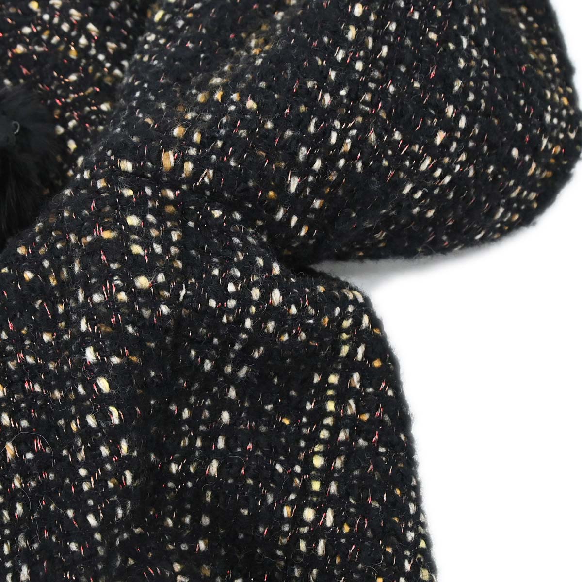 Chanel 2003 Collarless Tweed Jacket Black #48