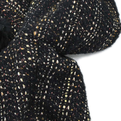 Chanel 2003 Collarless Tweed Jacket Black #48