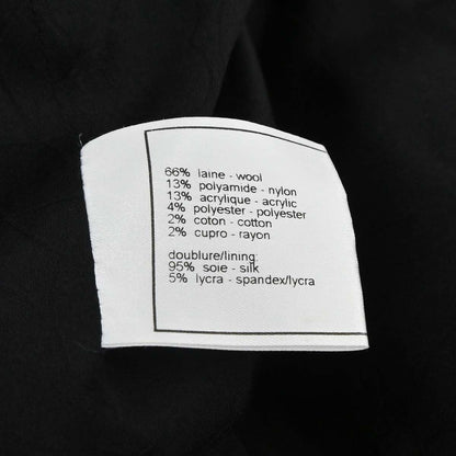 Chanel 2003 Collarless Tweed Jacket Black #48