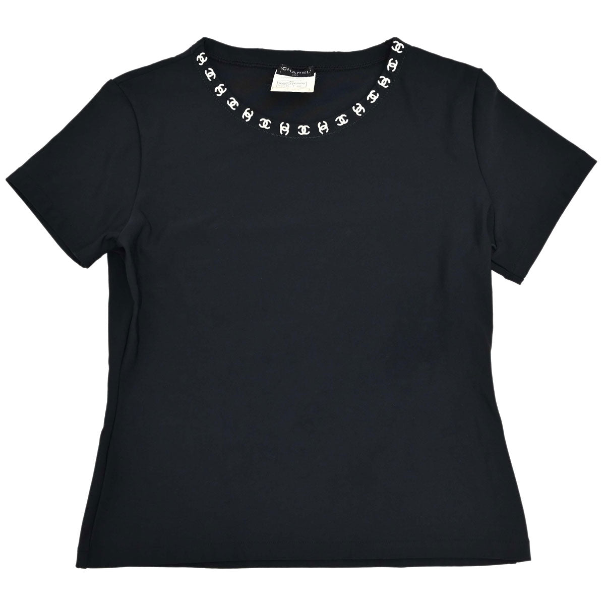 Chanel 1997 T-shirt Top Black #44