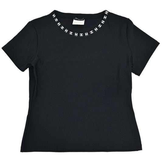 Chanel 1997 T-shirt Top Black #44
