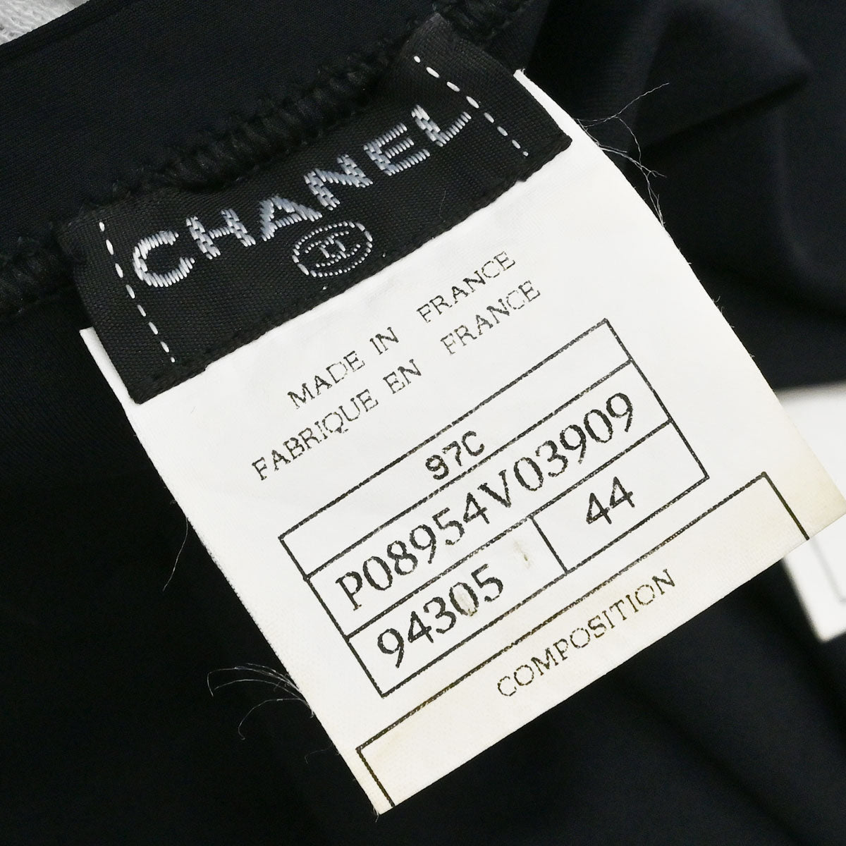 Chanel 1997 T-shirt Top Black #44