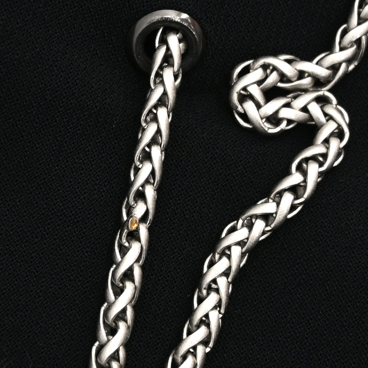 Chanel 1998 Zip Up Collarless Jacket Chain Belt Black #38