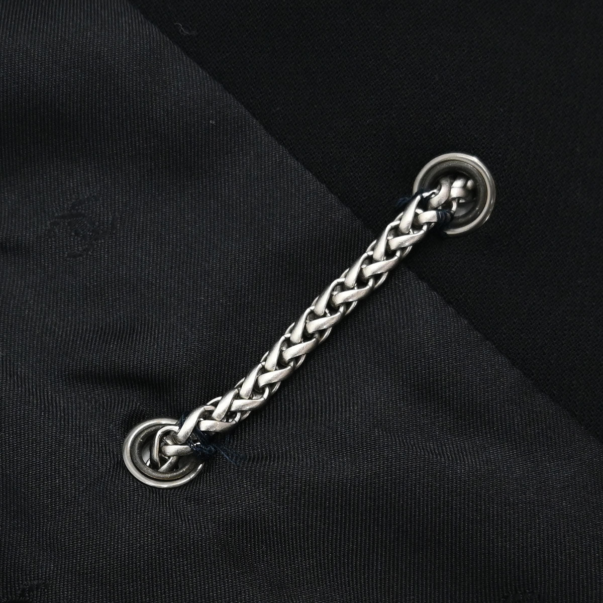 Chanel 1998 Zip Up Collarless Jacket Chain Belt Black #38