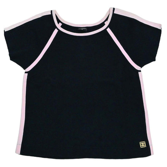 Chanel Sport Line Short Sleeve Top Black