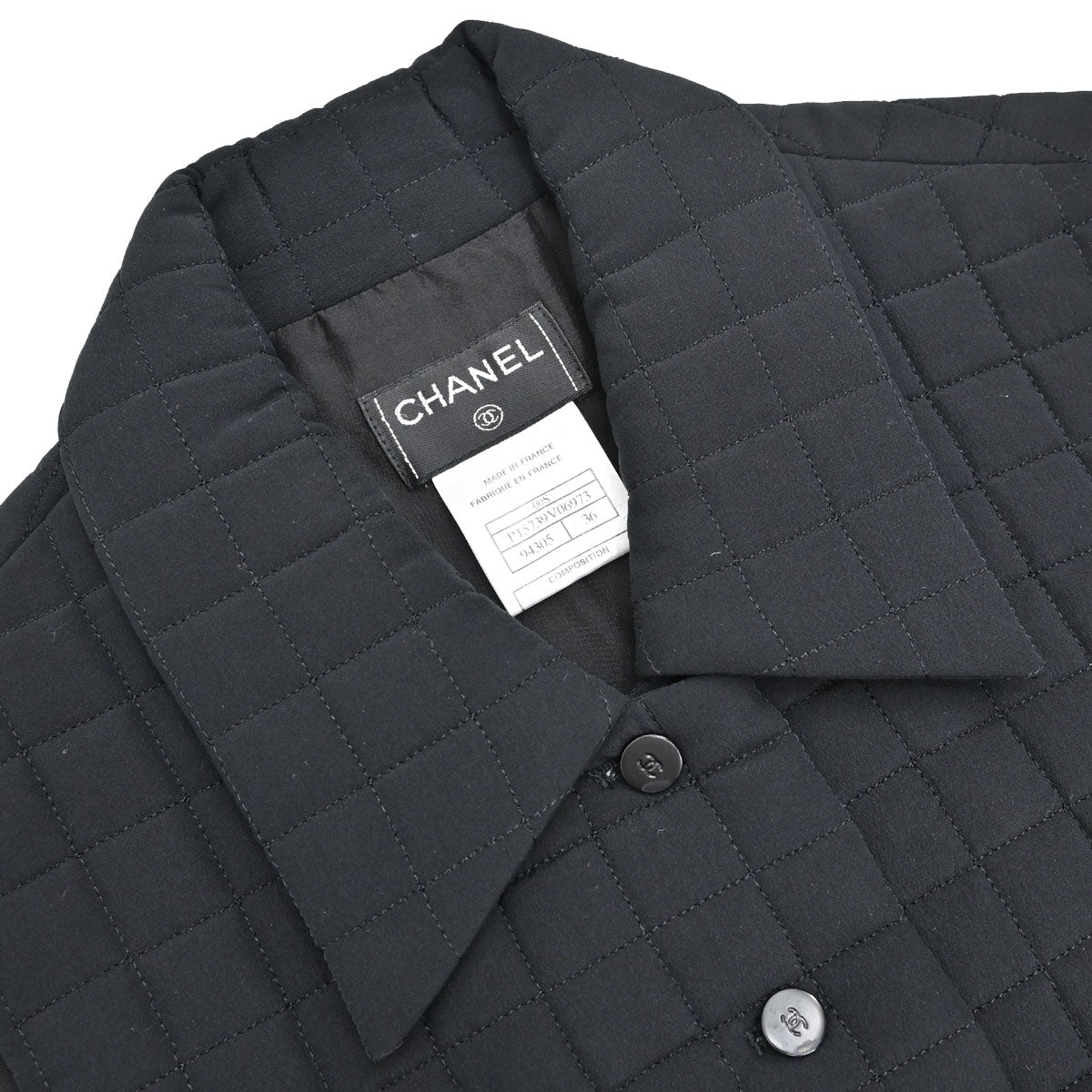 Chanel 2000 Choco Bar Vest Jacket Black #36