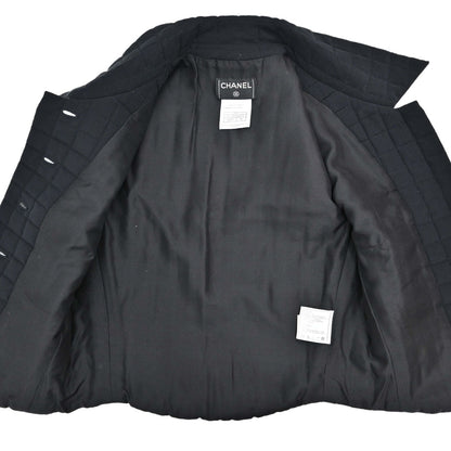 Chanel 2000 Choco Bar Vest Jacket Black #36