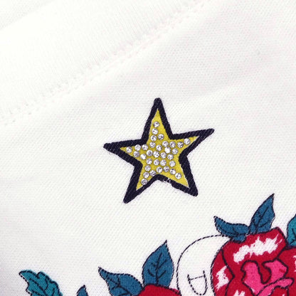 Christian Dior 2004 Print T-shirt White Rhinestone #38