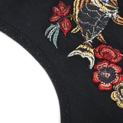 Christian Dior 2002 Sleeveless Tank Top Embroidery Black #38