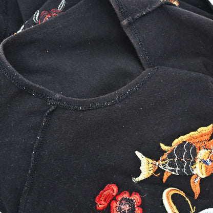 Christian Dior 2002 Sleeveless Tank Top Embroidery Black #38