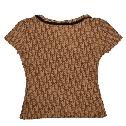 Christian Dior 2005 T-shirt Top Romantic Trotter Bow Brown #36