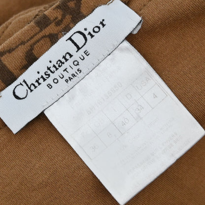 Christian Dior 2005 T-shirt Top Romantic Trotter Bow Brown #36