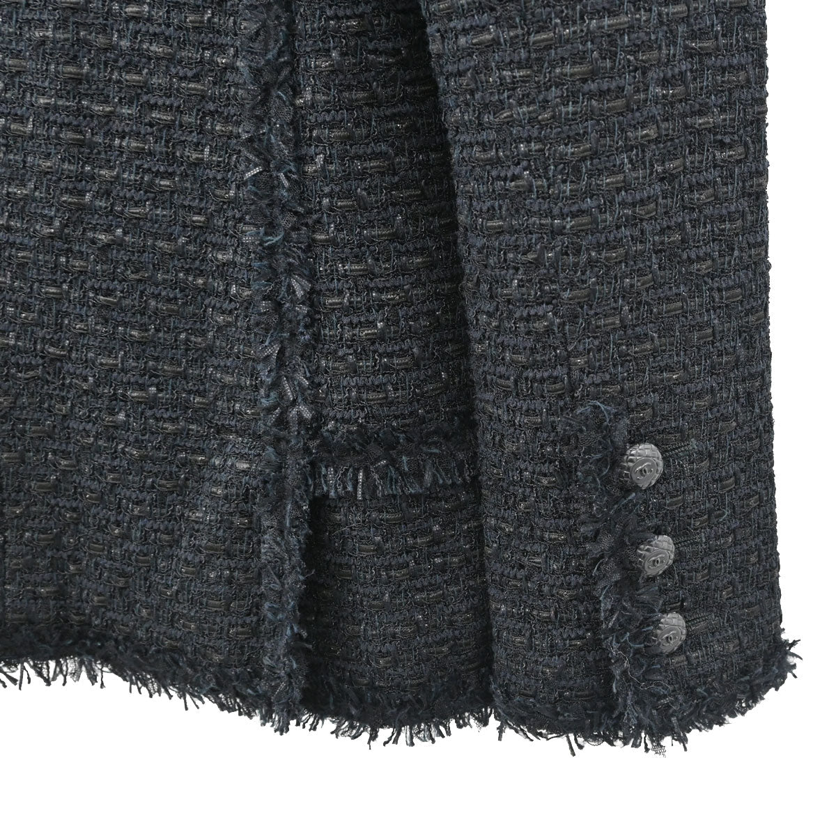 Chanel 2006 Single Breasted Tweed Jacket Black #34