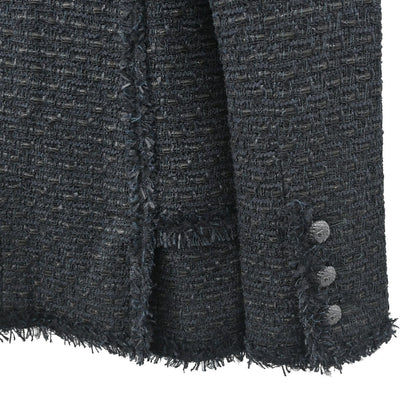 Chanel 2006 Single Breasted Tweed Jacket Black #34