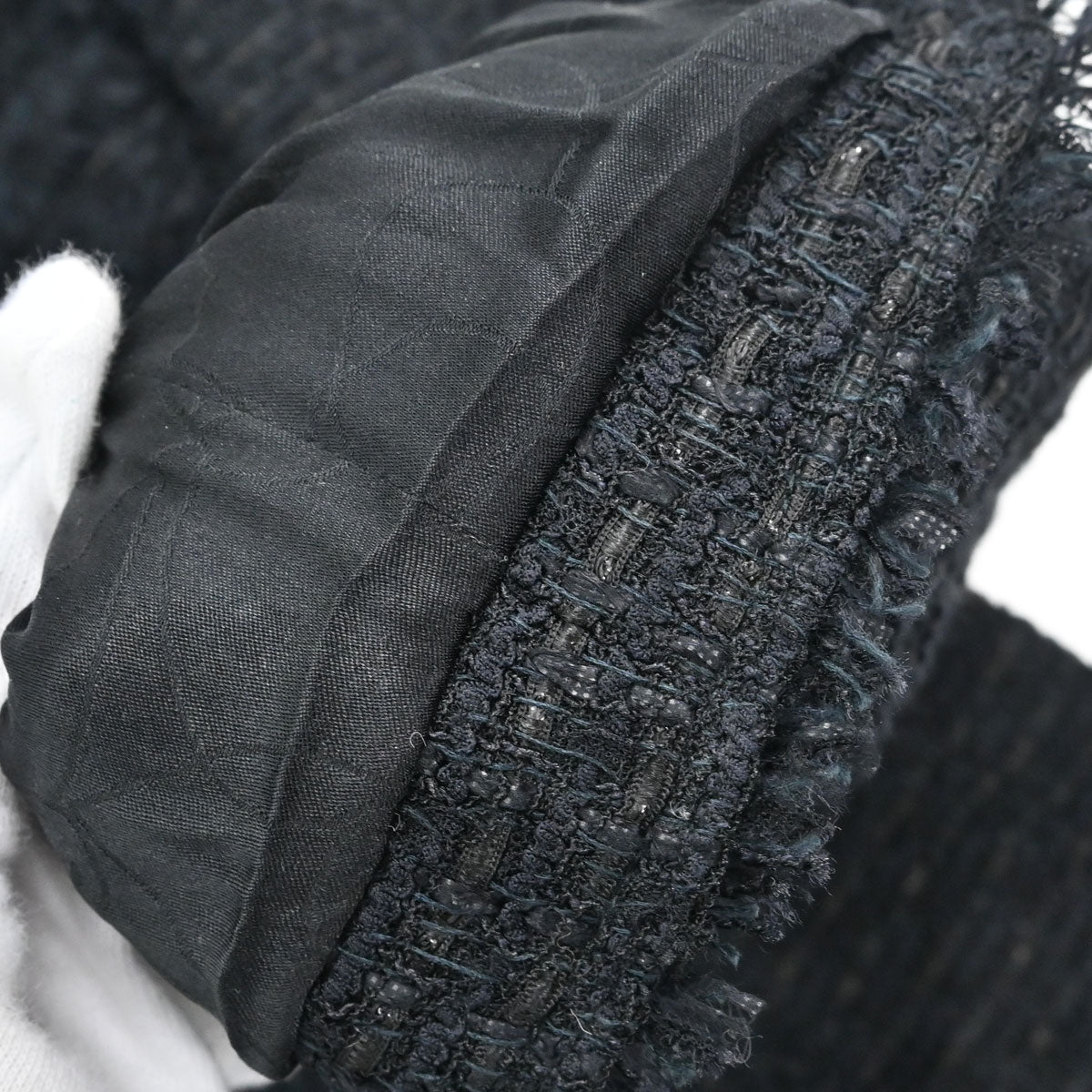Chanel 2006 Single Breasted Tweed Jacket Black #34