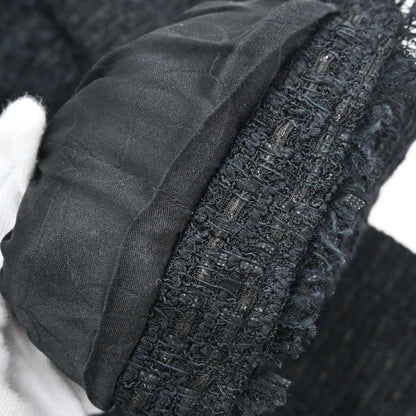Chanel 2006 Single Breasted Tweed Jacket Black #34