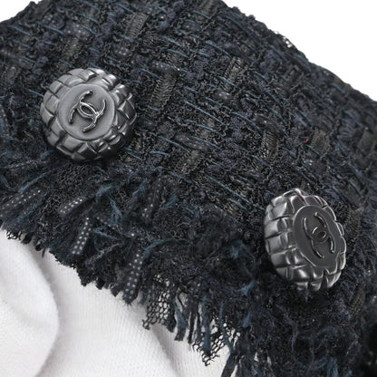 Chanel 2006 Single Breasted Tweed Jacket Black #34